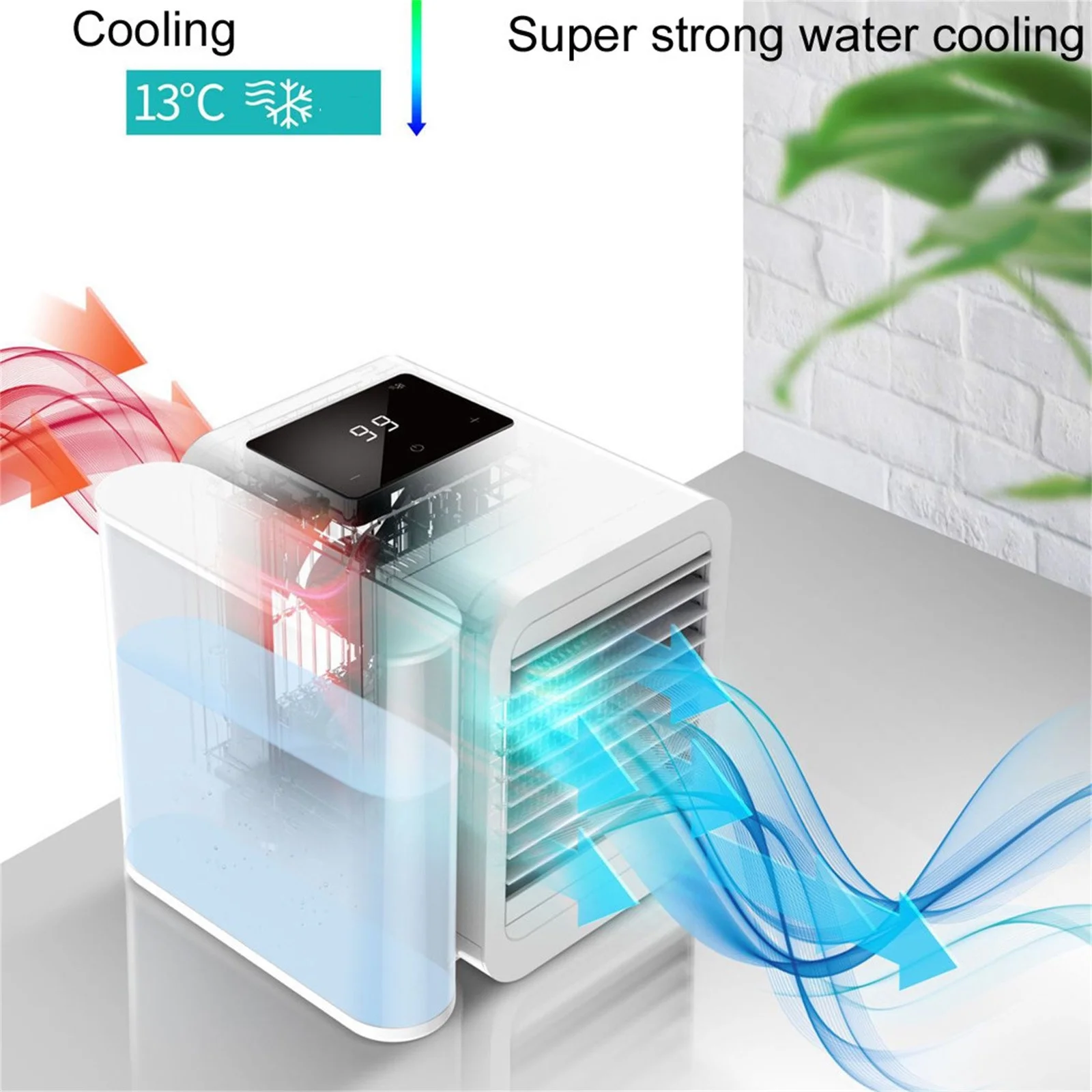 WANYNG Evaporative Microhoo USB Air Conditioner Fan Cooling 99 Speed 1000ml Tank 8 Inch Fan with Clip