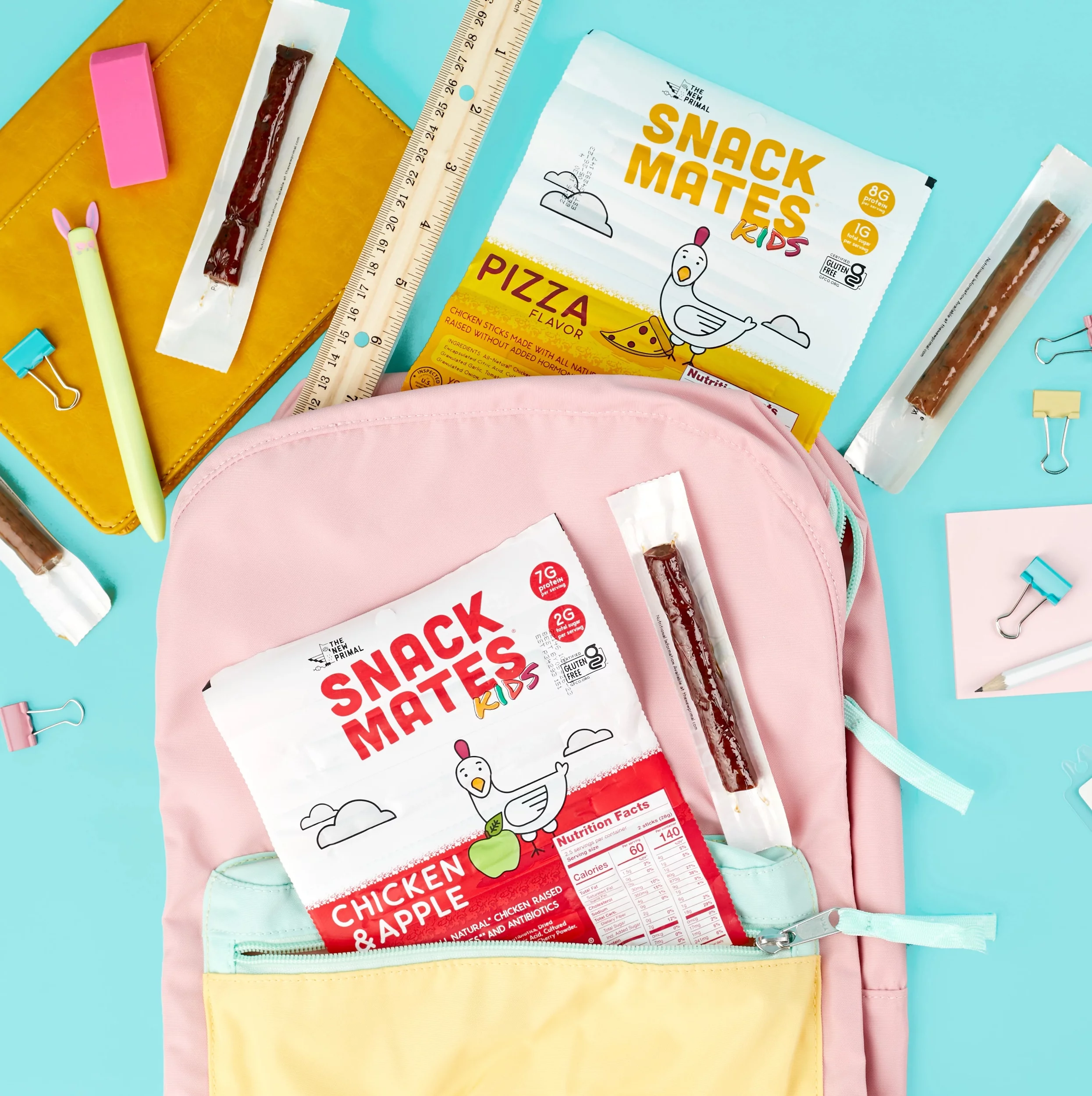 Snack Mates Mini Meat Sticks Bundle (4 Packs, 20 Mini Sticks)