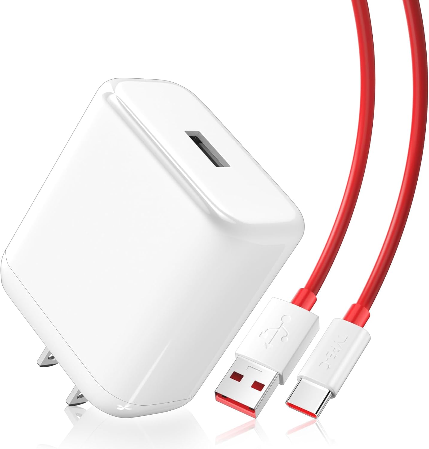 65W Warp Charger for OnePlus Open Pad 10 Pro 10R 9 Pro 9 8T, 10V 6.5A Rapid Wall Power Adapter Fast Charger Block Replacement for OnePlus Nord 2T/9R/9RT with USB A to C SuperVOOC Fast Charging Cable