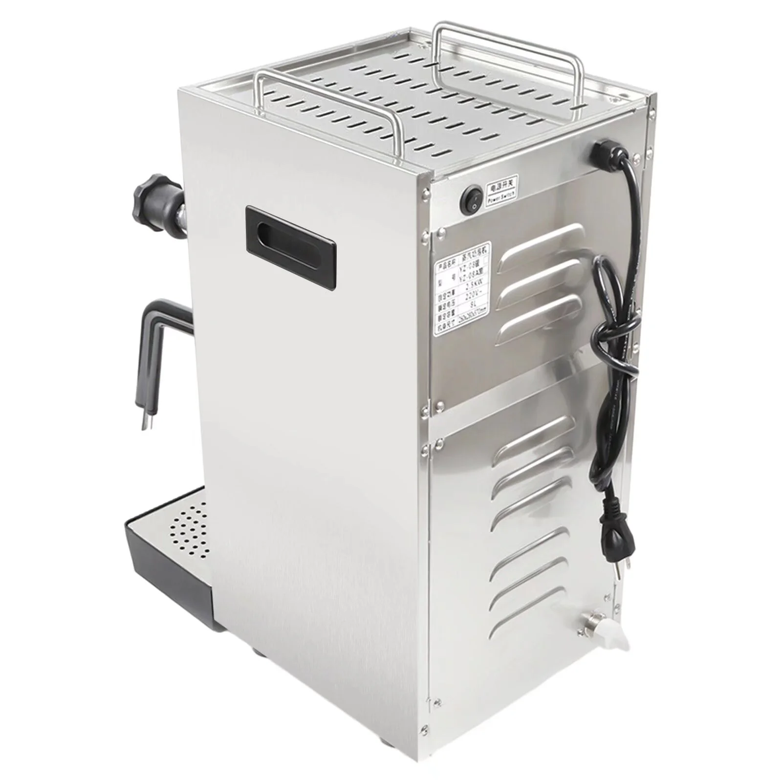 OUKANING Professional Espresso Coffee Milk Foam Machine 8L Steam Water Boiling Machines