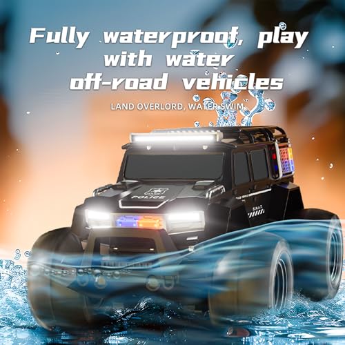 Threeking 1:16 Waterproof Monster Truck Pickup Toys RC Cars Remote Control Car Truck Toys 4WD All Terrain Off-Road Car Toy Gifts Presents 6 7 8 9 10 11 12 Year Old Kids Boys Girls Toys