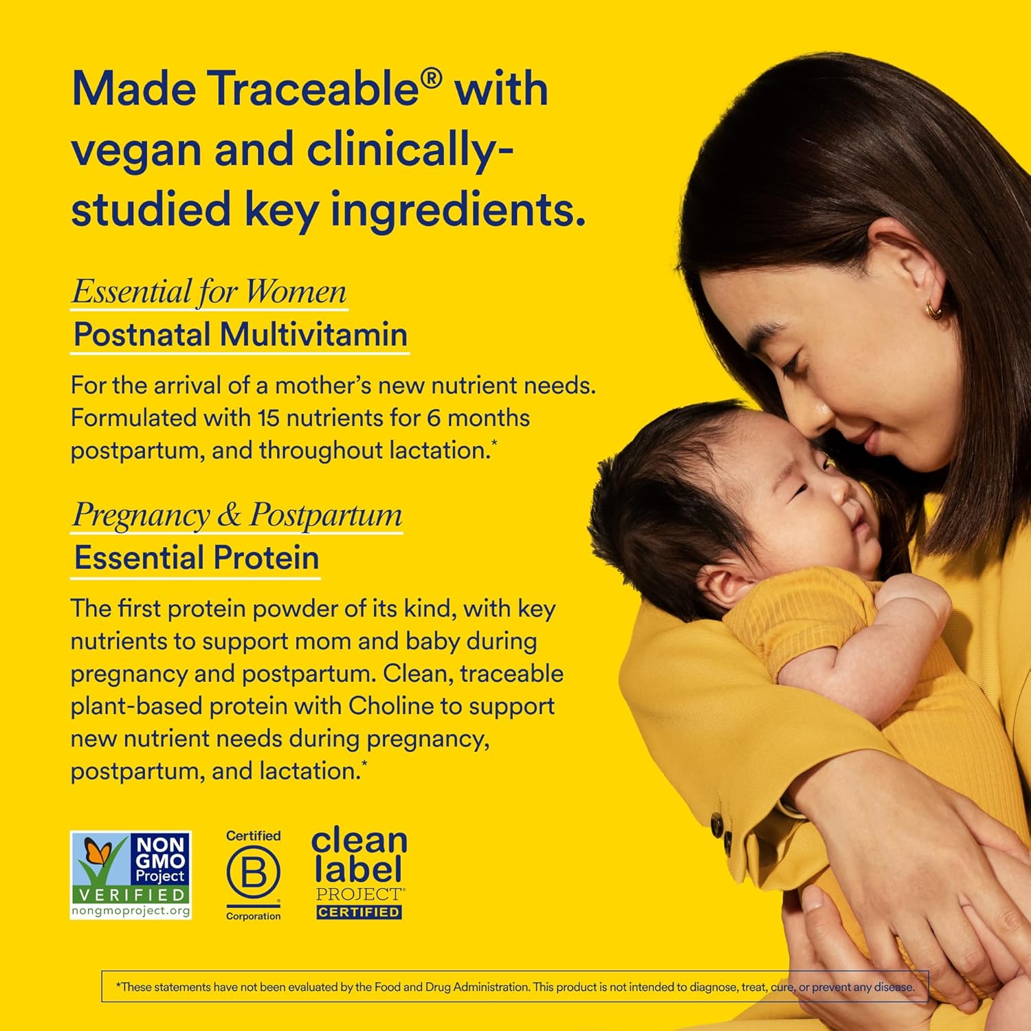 Ritual Postnatal Multivitamin and Protein Duo with Postnatal Vitamins and Organic Vanilla Protein Powder 20g, Supports Post-Pregnancy, Choline for Postpartum and Lactation