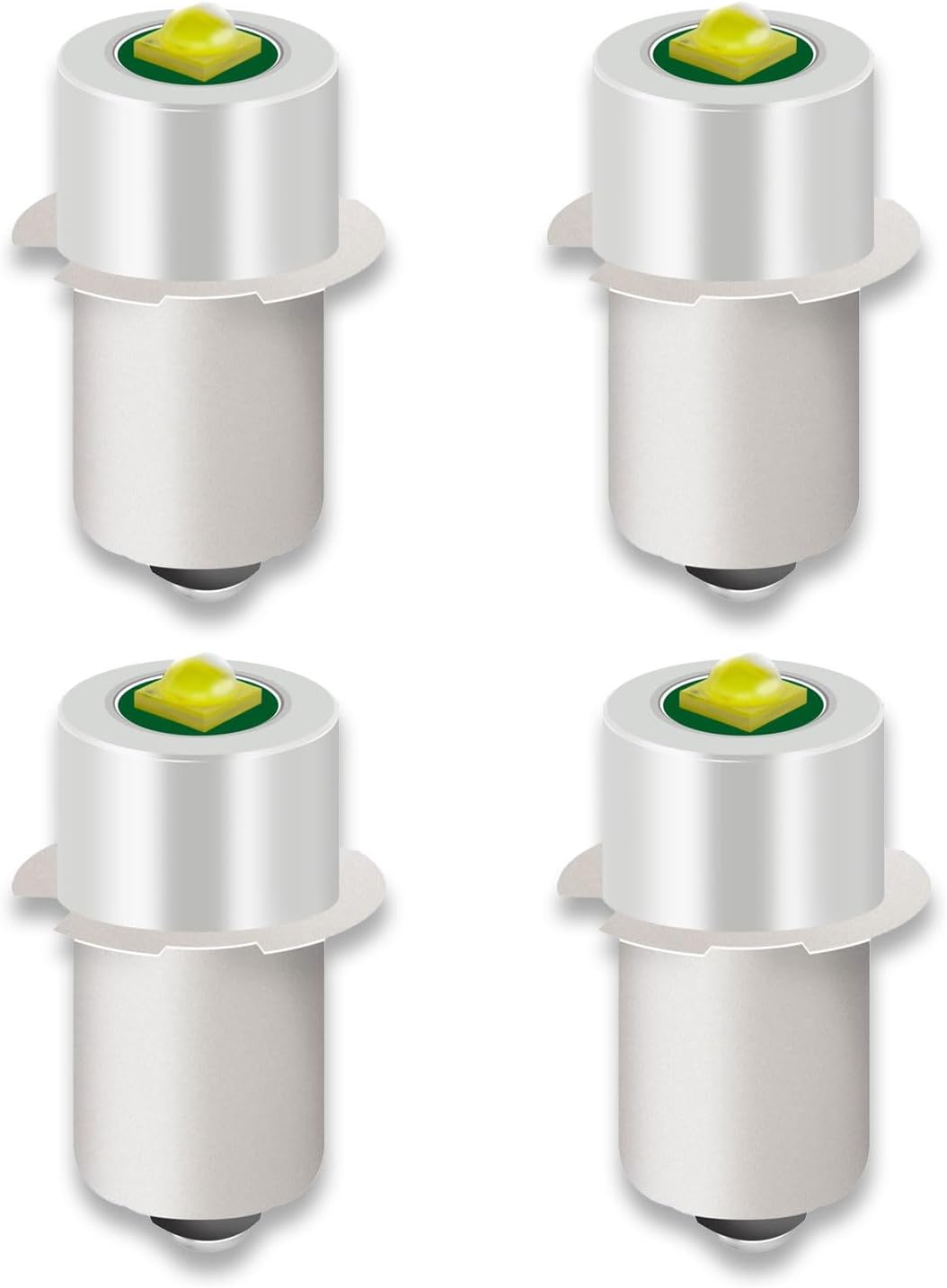 4 Pack LED Flashlight Bulb P13.5S PR2 LED Bulb Conversion Kit 3W 3V 4.5V 6V White Upgrade Replacement Set for 2-4C&D Cell Bulbs Torch Lantern Tooling Craftsman Lamp Bright and Efficient