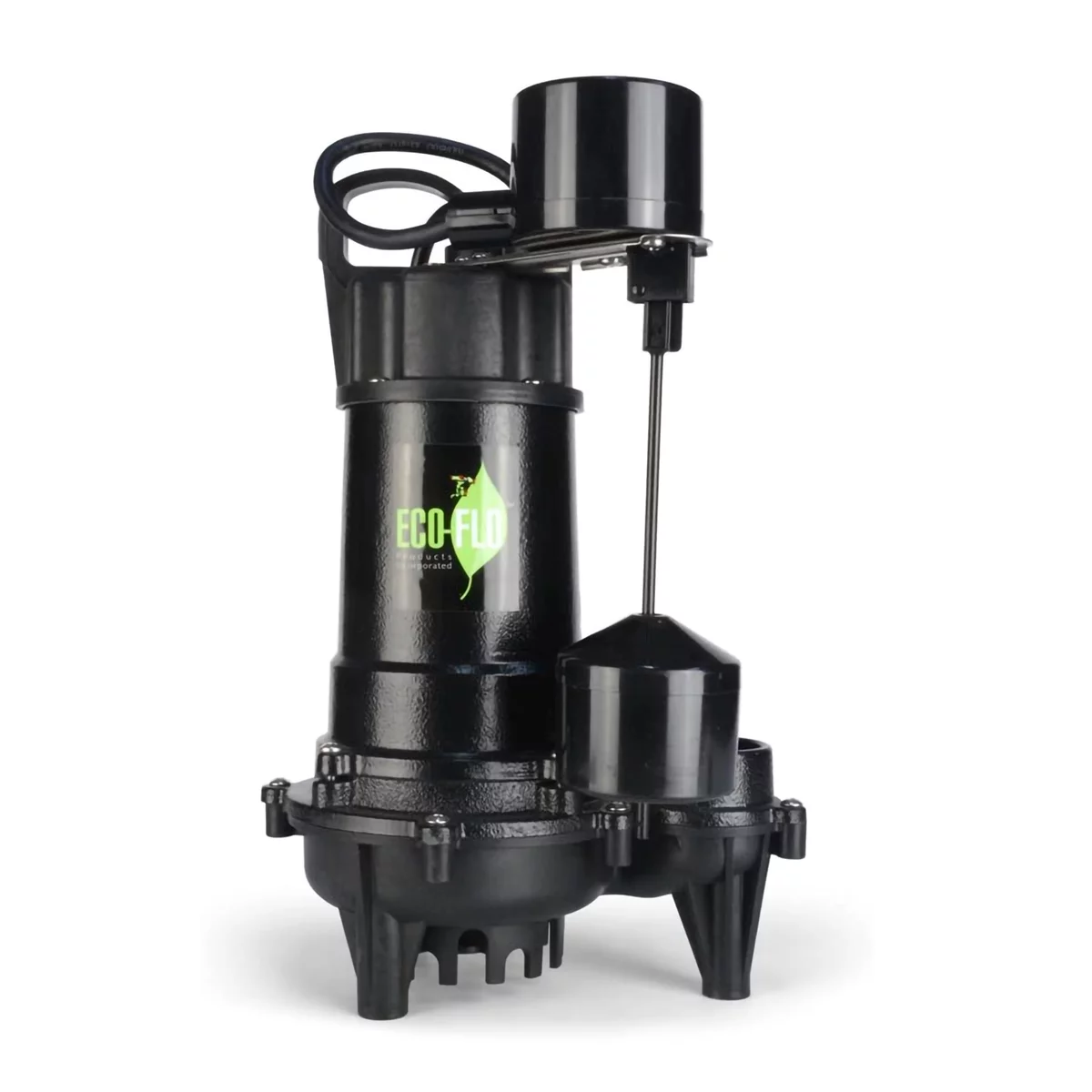 Eco-Flo ECD50V Submersible Cast Iron Sump Pump, 1/2 Horsepower, Vertical Switch