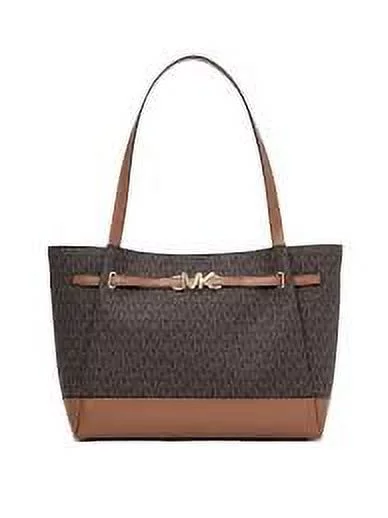 Michael Kors Reed Large Belted Logo Tote (Brown)