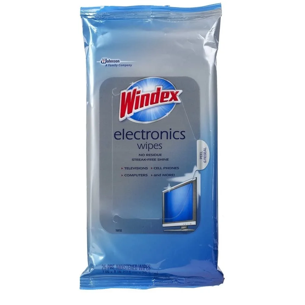 Windex Electronics Wipes Pre Moistened 25 Count, 3 Pack