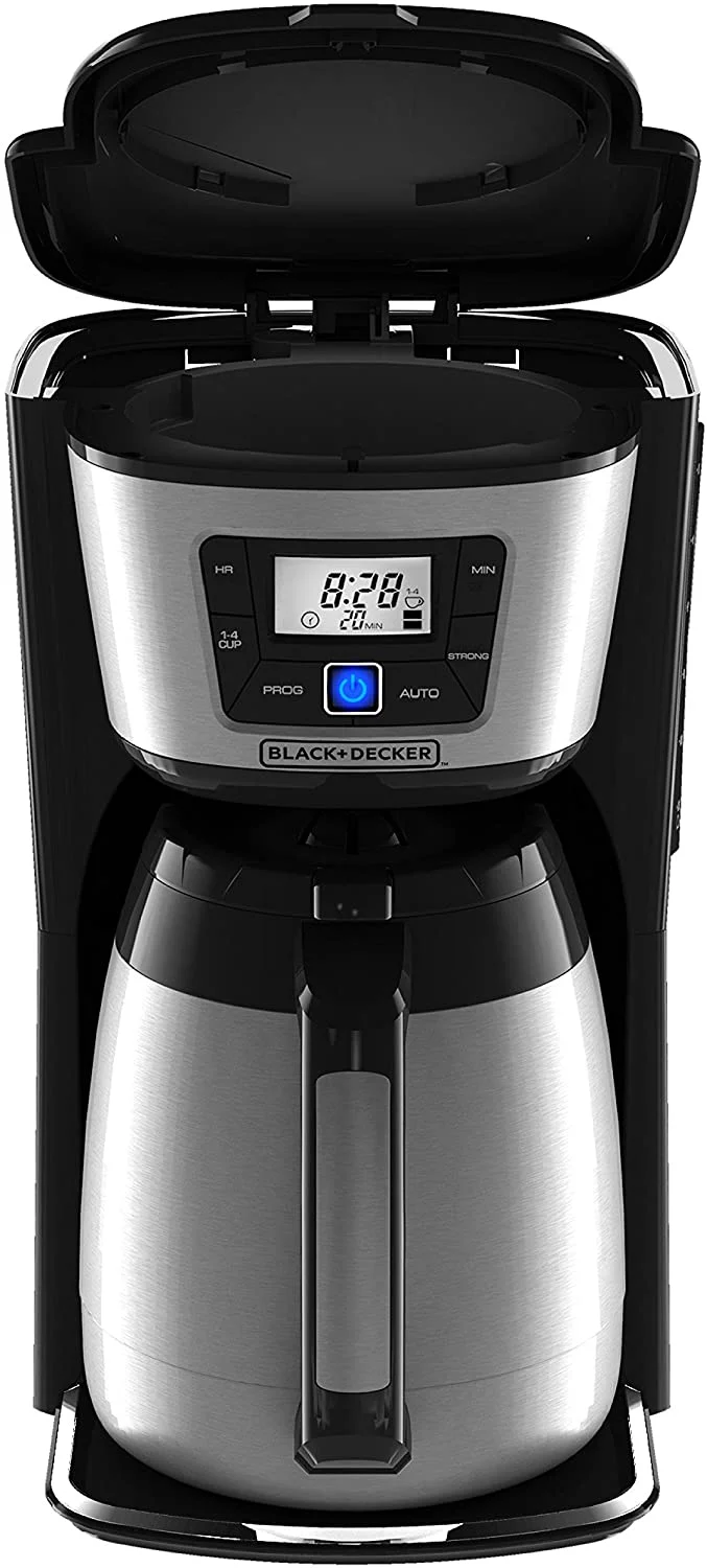 BLACK+DECKER 12-Cup Thermal Coffeemaker, Black/Silver, CM2035B