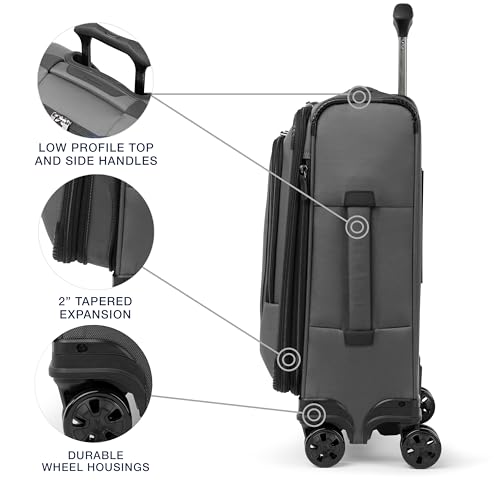 Travelpro Crew Classic Lightweight Softside Expandable Checked Luggage, 8 Wheel Spinner Suitcase, TSA Lock, Men and Women, Checked Large 29-Inch, Patriot Blue