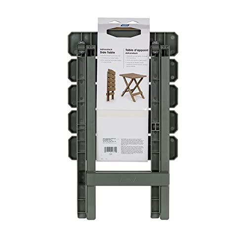 Camco 21045 Small Quick-Folding Adirondack Table, Plastic, Taupe