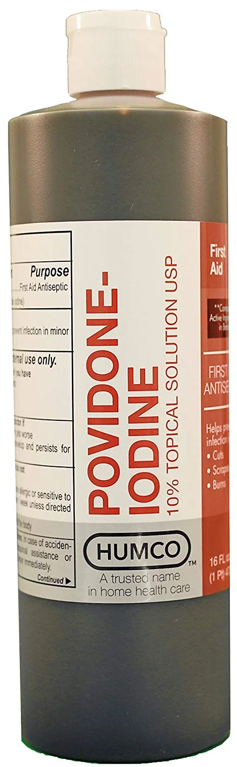2 Pack Povidone Iodine 10% Topical Solution, 16 oz each