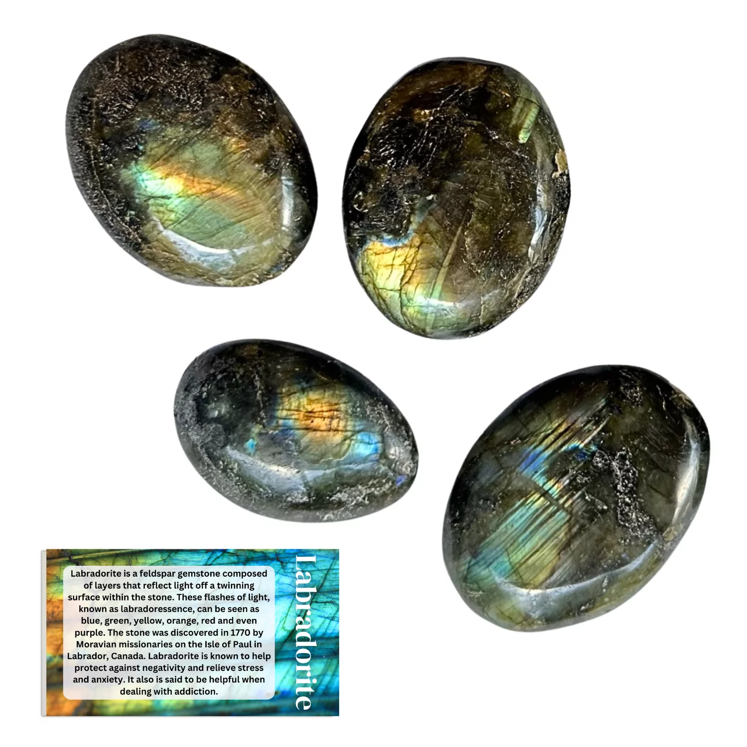 Labradorite Palm Stones