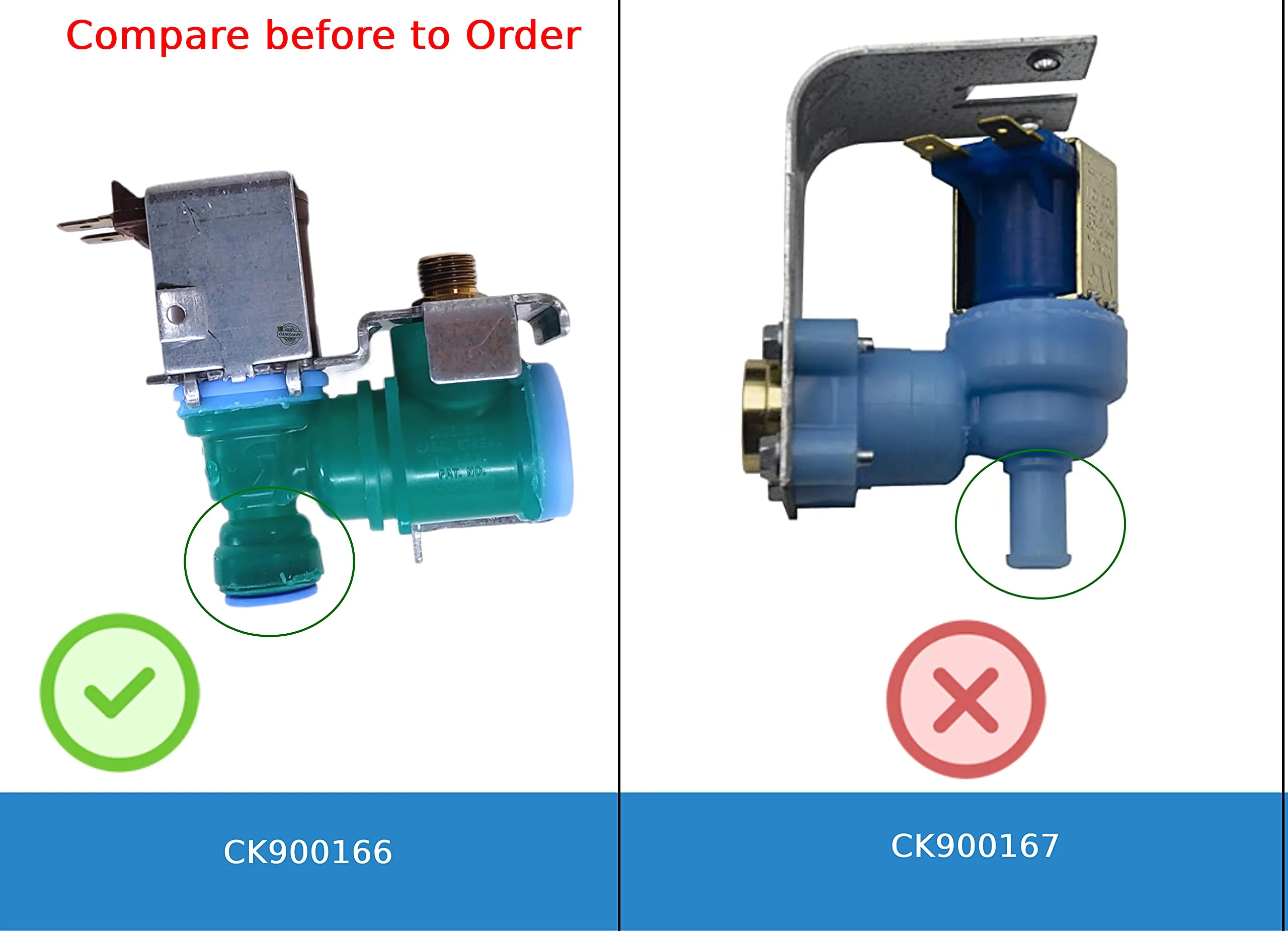 GlobPro WPW10498990 Fridge Water Inlet Valve 1 Coil 4