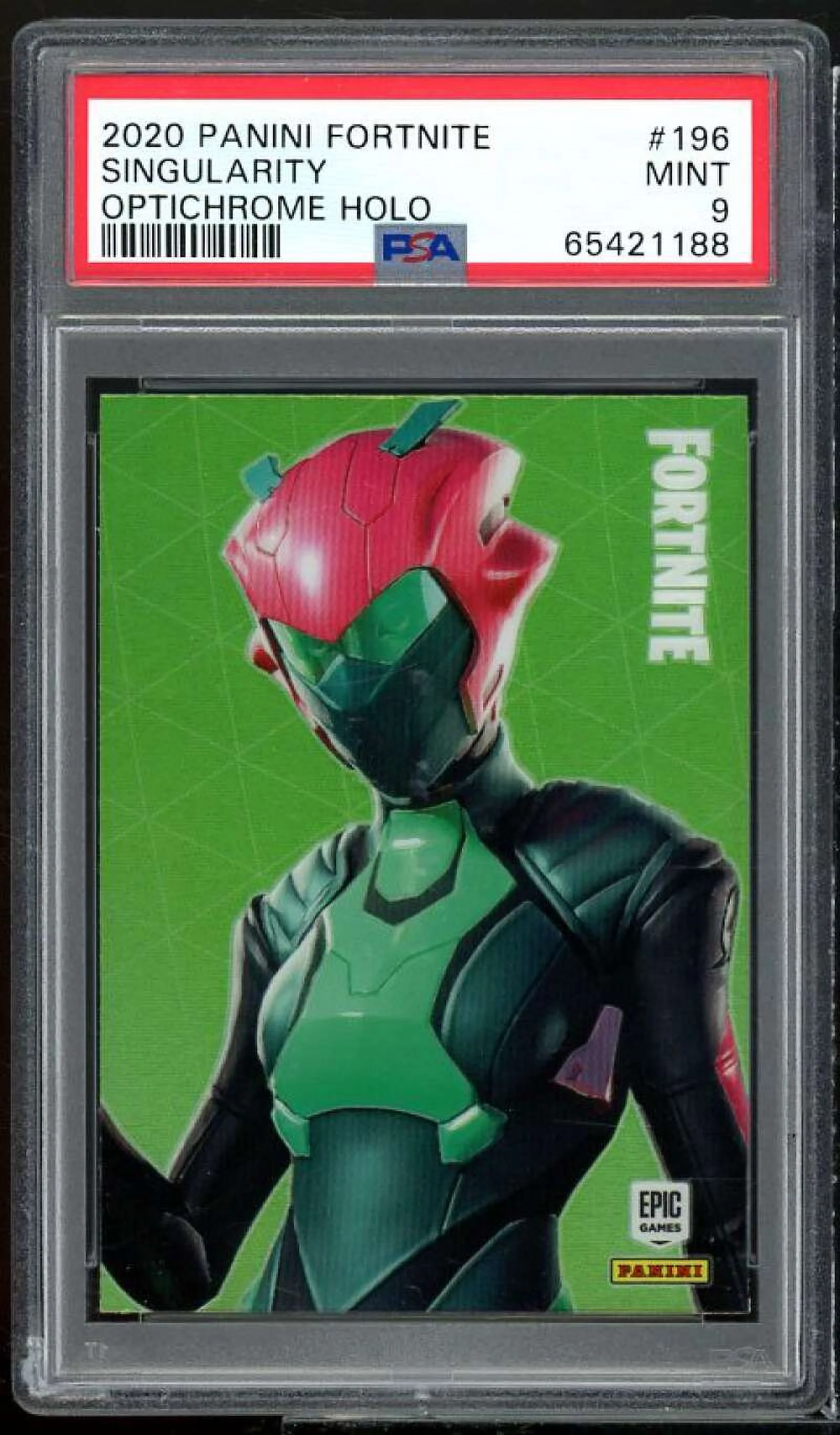 Singularity Card 2020 Panini Fortnite USA Optichrome Holo #196 PSA 9