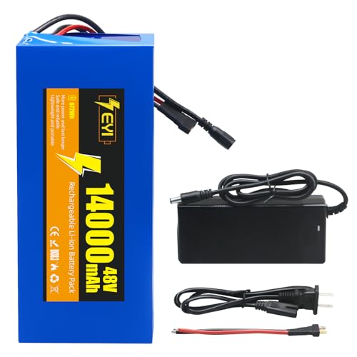 36V Ebike Battery 10Ah Lithium Battery Electric Bike Battery Replacement for 200-1000W Electric Bike Bicycle Scooter Motor with 2A Fast Charger, T-Plug, and 30A BMS (36V 10Ah with charger kit)