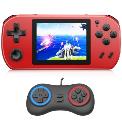 Handheld Game for Kids Adults Built-in 270 Retro Video Games, Portable Gaming System with Rechargeable Battery Gamepad, Mini Arcade Toys Supports 2 Players Birthday Xmas Gifts, Black