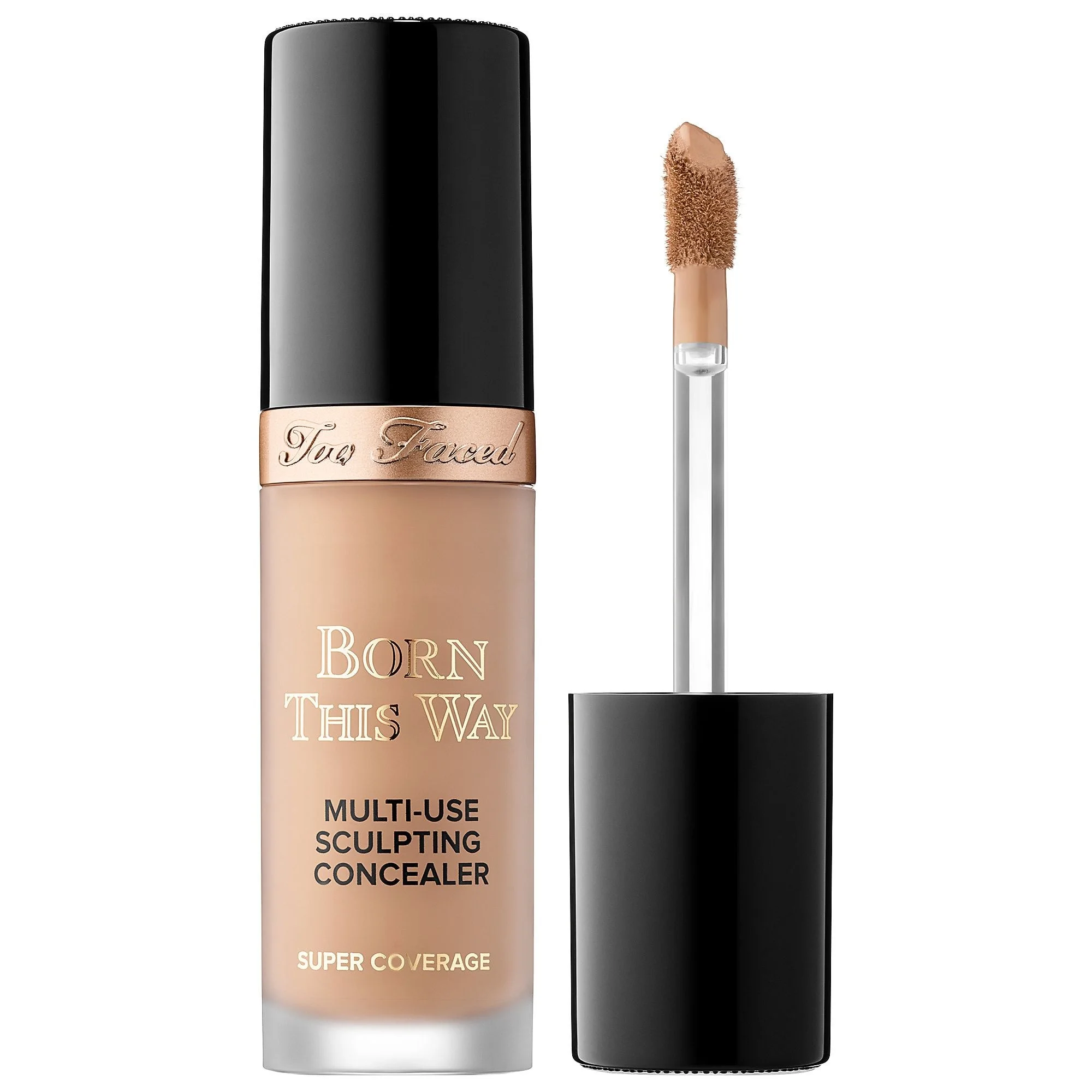 Too Faced Born This Way Super Coverage Multi-Use Concealer - Cookie - medium with golden to olive undertones - 0.45 oz/13.5 ml