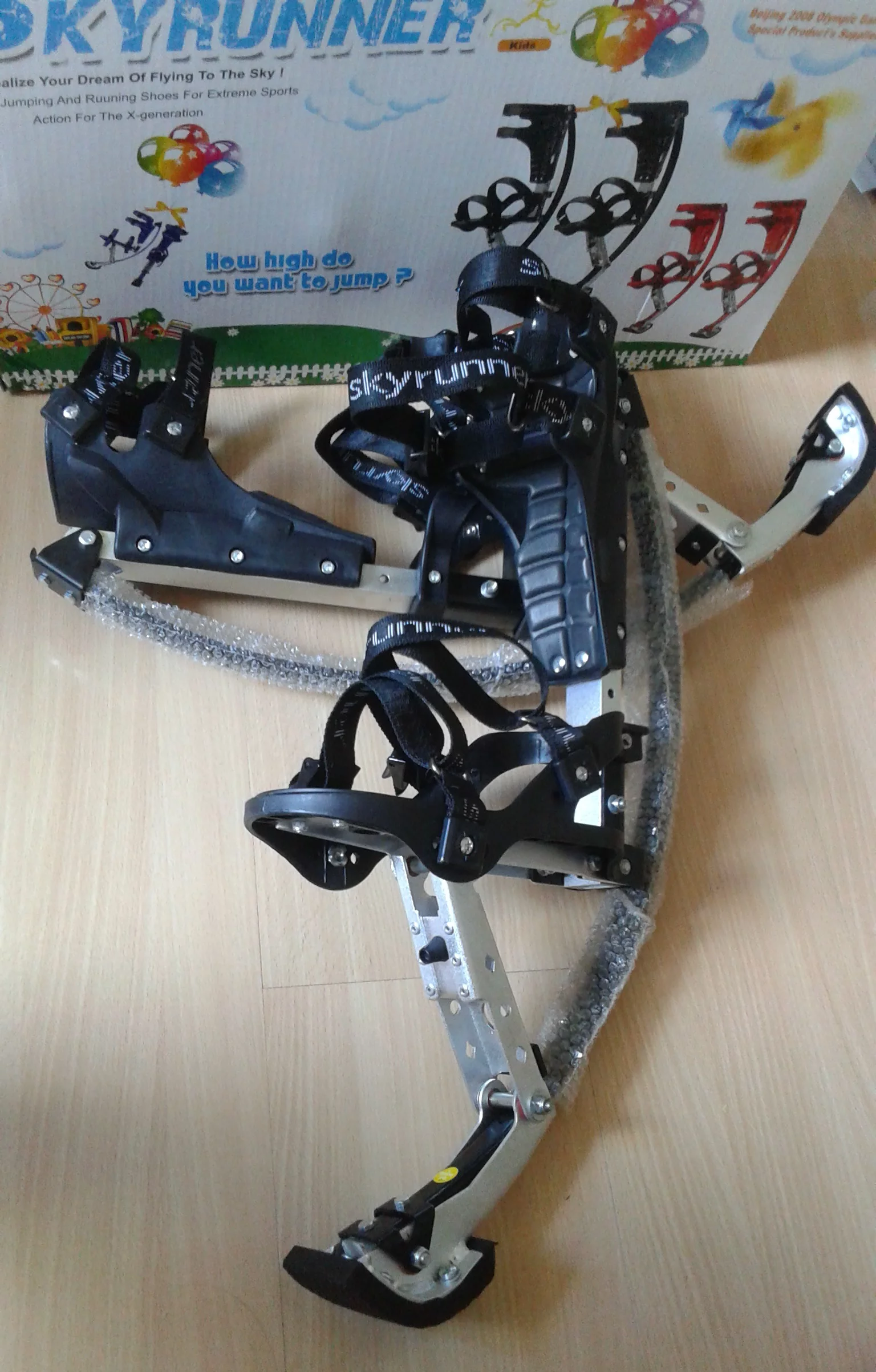 Kids/Child Youth Kangaroo Shoes Jumping Stilts Fitness Exercise (66-110lbs/30~50KG) Black