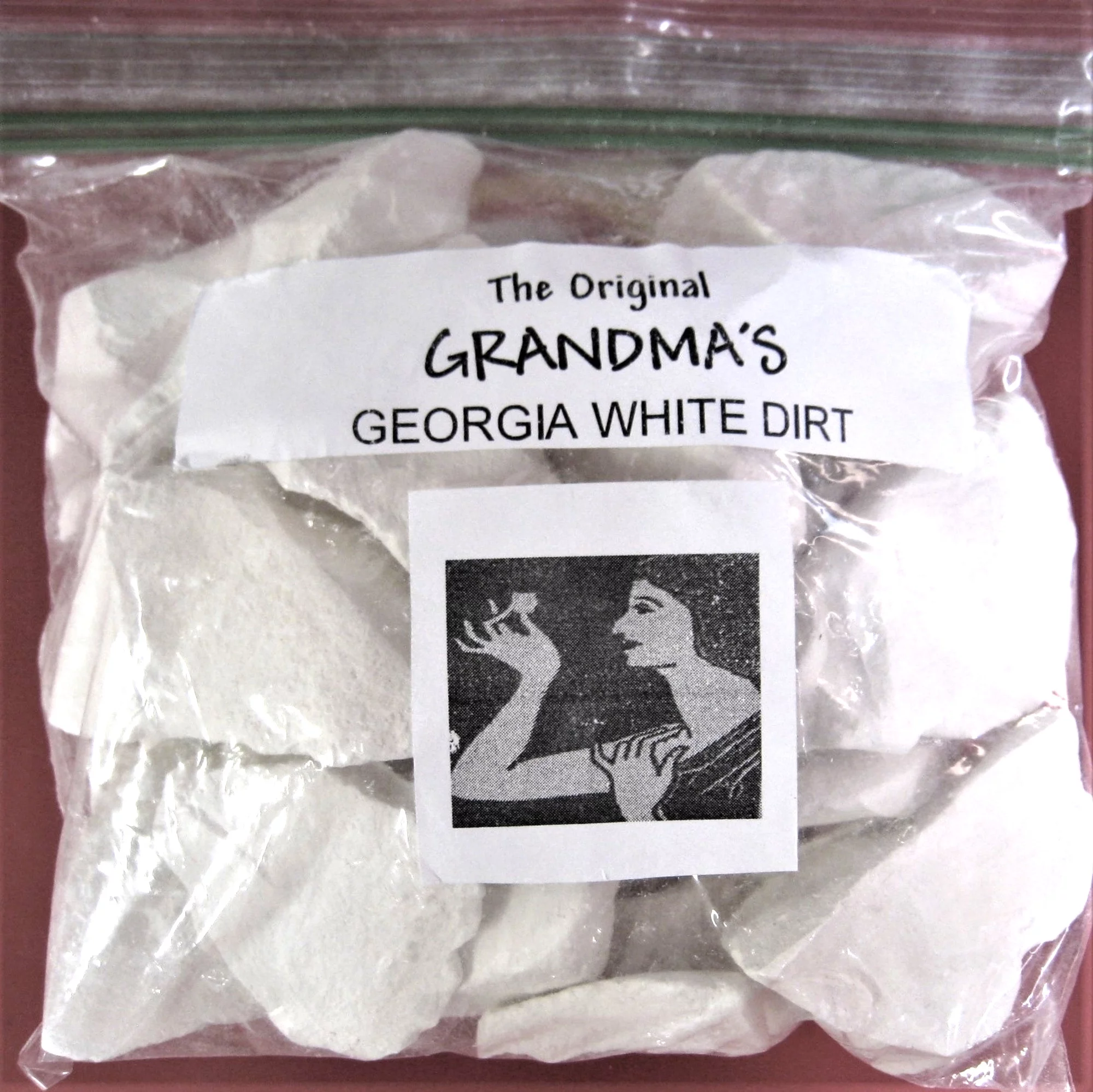 White Dirt of Georgia in the NEW 5 Pound Super Size Grandma's Crunchy Kaolin Clay ASMR