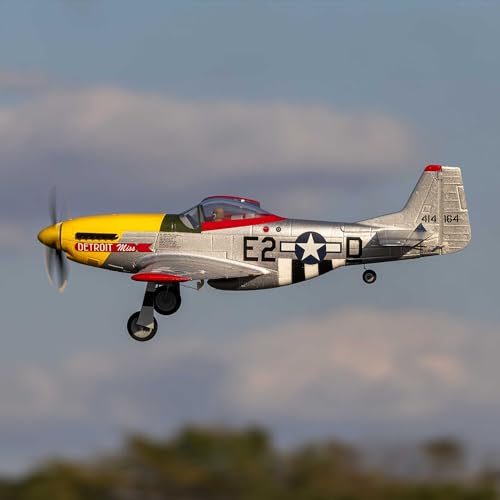 E-flite RC Airplane UMX P-51D Detroit Miss BNF BasicTransmitter Battery and Charger Not Included EFLU7350