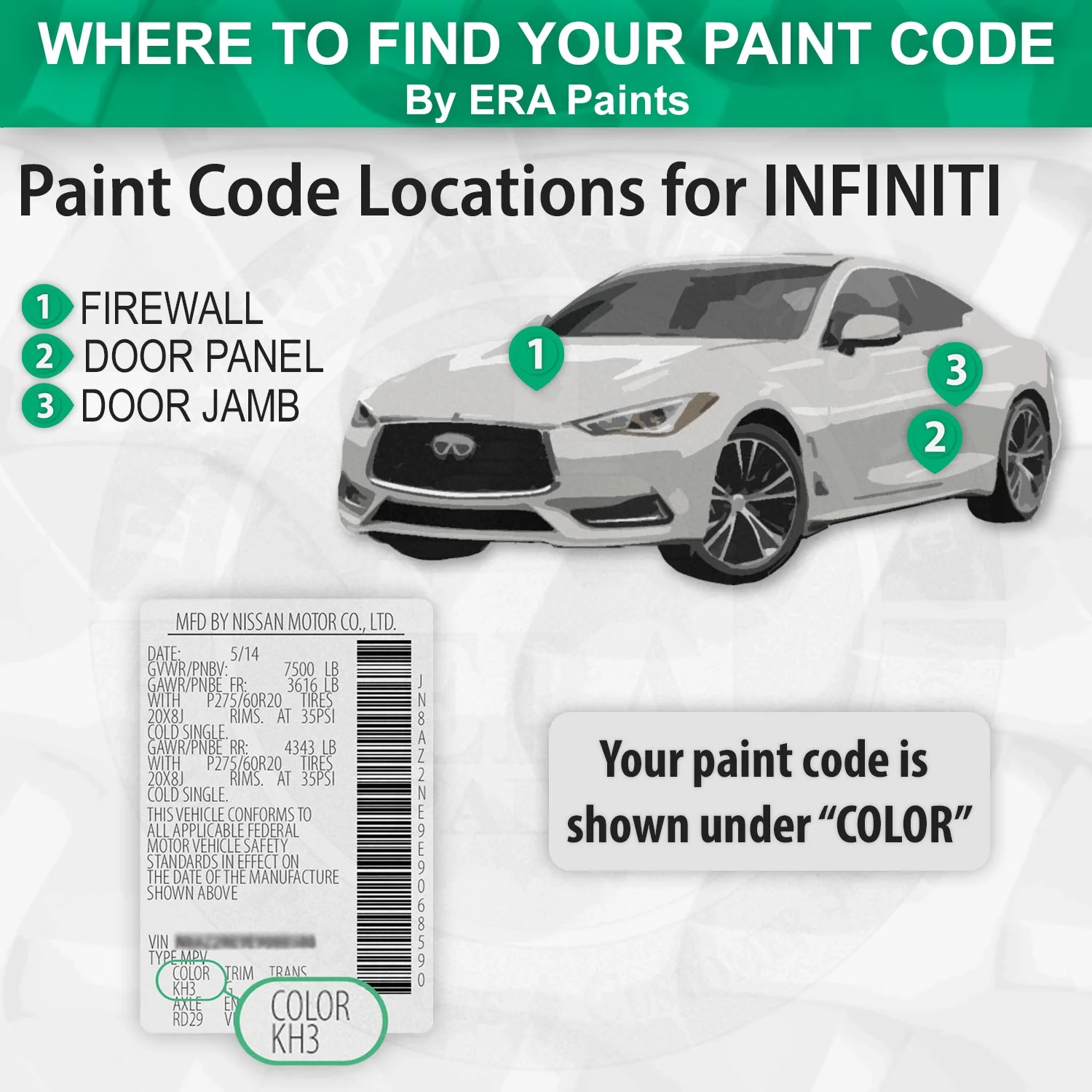For INFINITI (KR3 - Silver Sage Pearl) Exact Match Aerosol Spray Touch Up Paint Clearcoat Primer and Pro Prep Kit - Pick Your Color