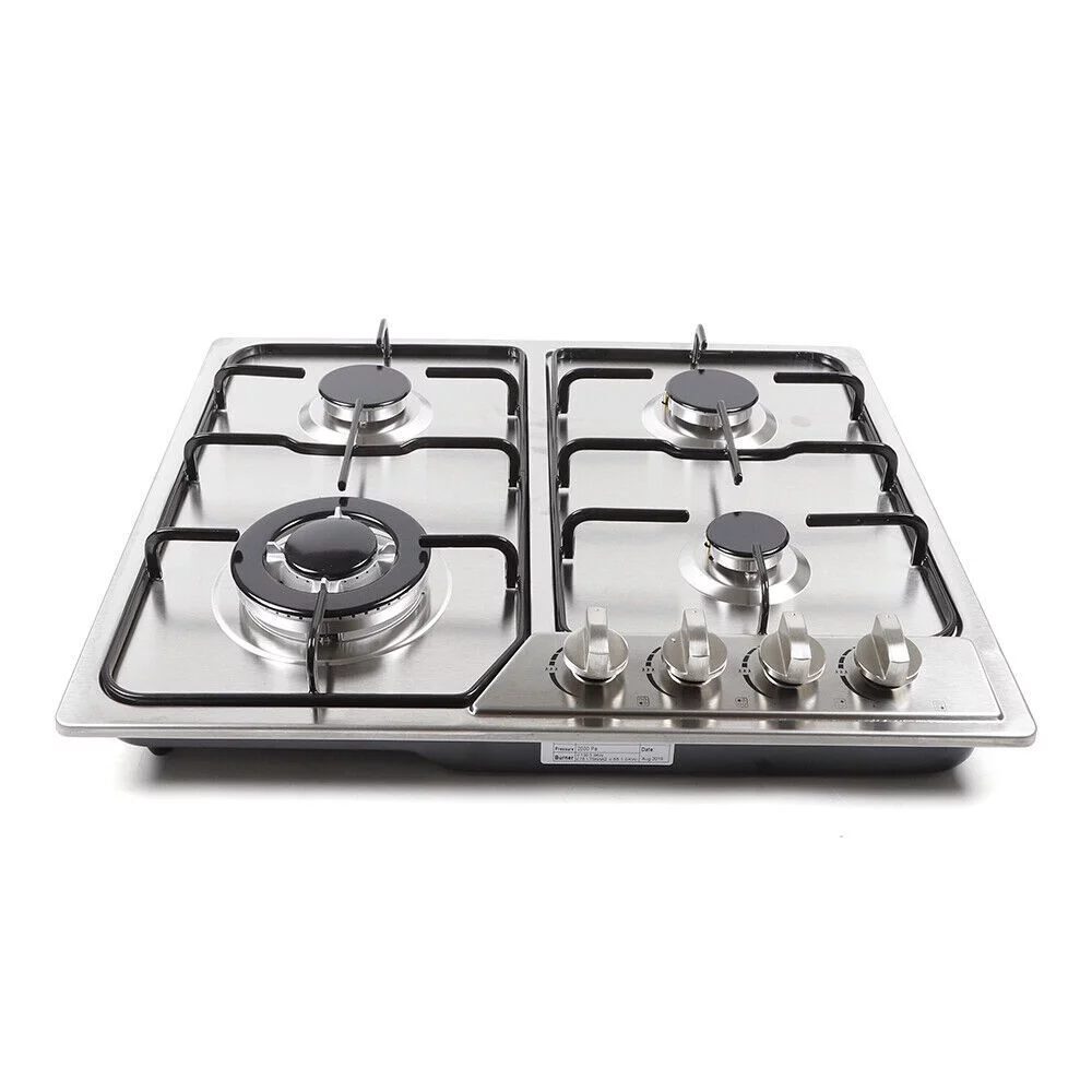 TOOL1SHOoo 5 Burners Built in Gas Cooktop Stainless Steel Stove NG/LPG Gas Hob Cooktop