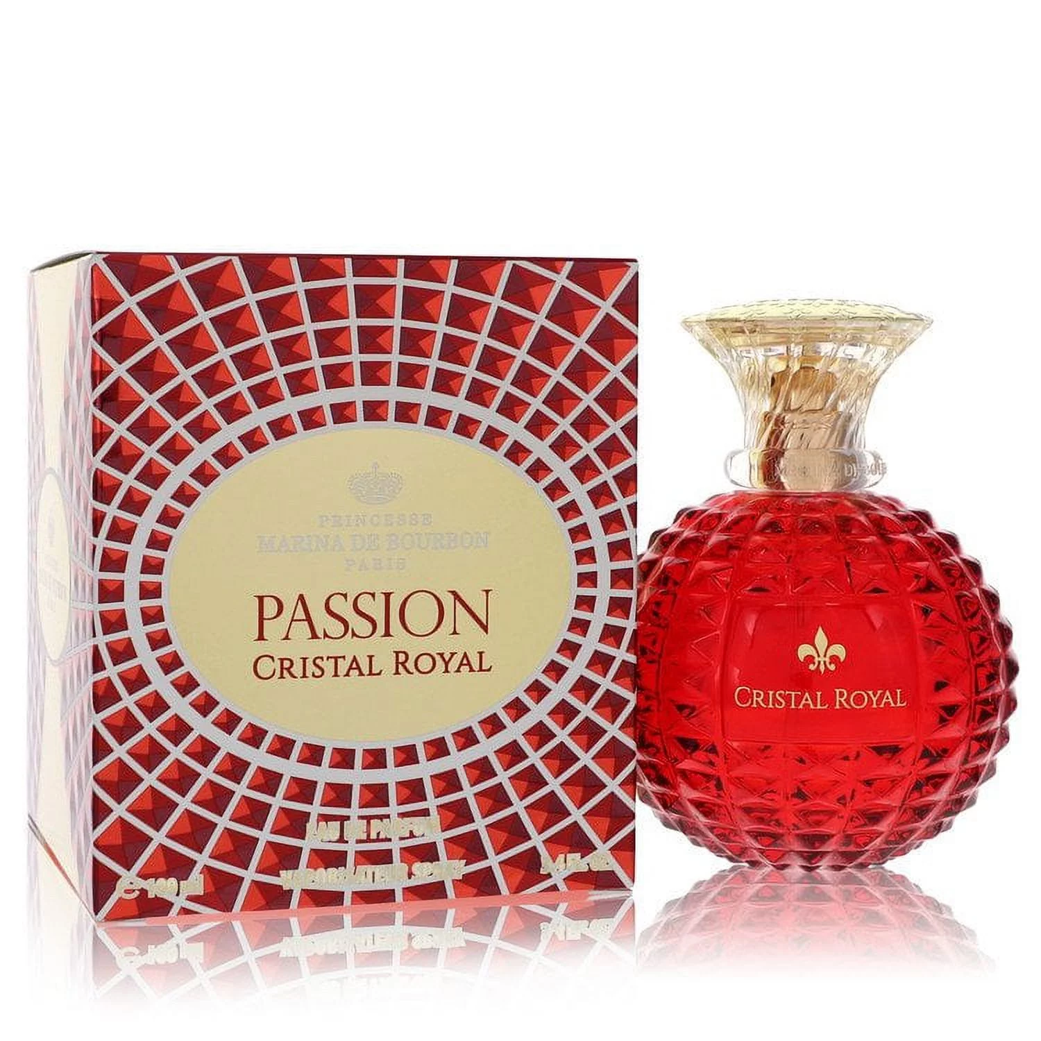 Marina De Bourbon Cristal Royal Passion by Marina De Bourbon Eau De Parfum Spray 3.4 oz for Women - Brand New