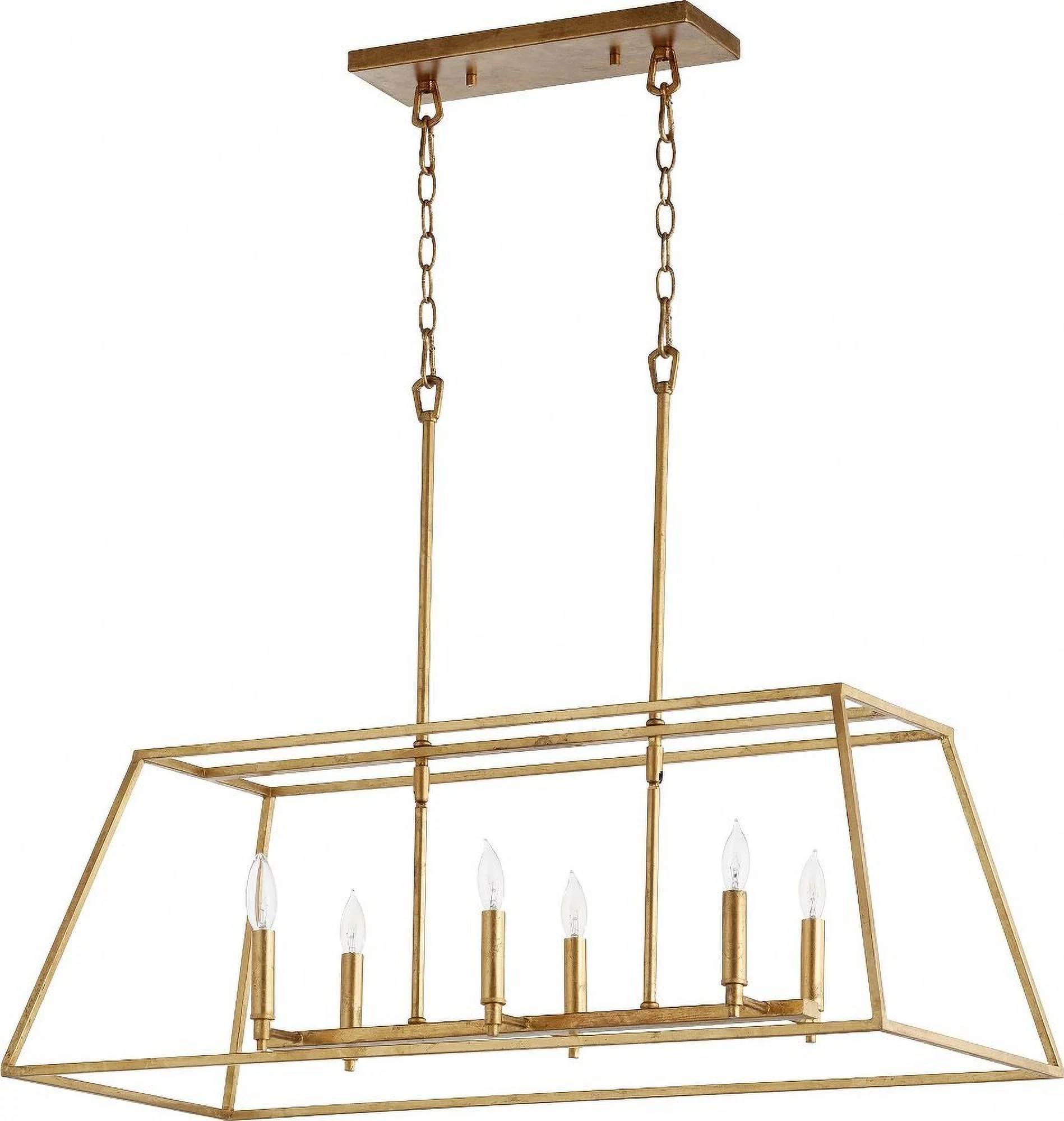 Quorum Lighting - Six Light Pendant - Gabriel - 6 Light Linear Pendant in Quorum