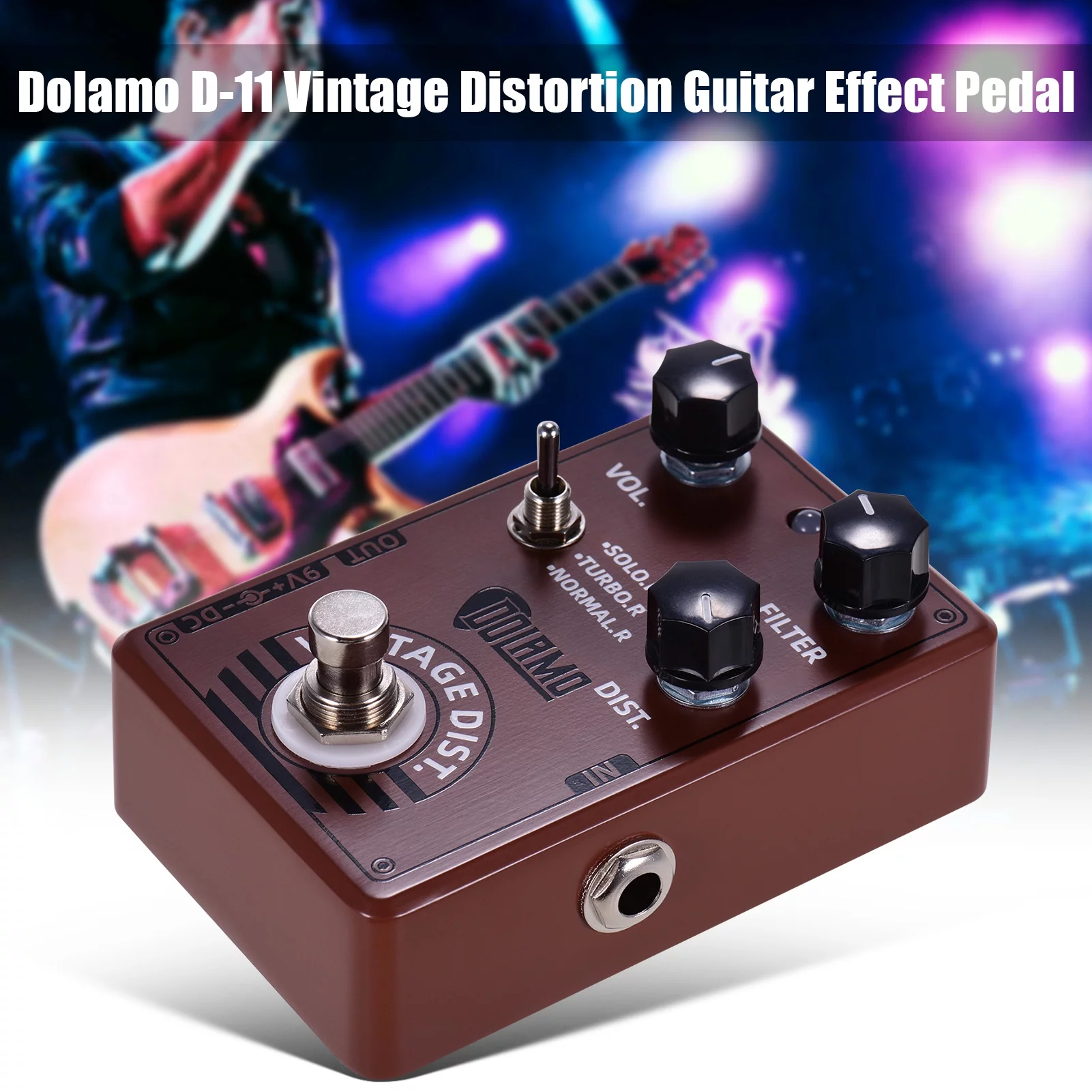 Dolamo Effect maker,Pedal With Filter And Qiuni D-11 Distoon D-11 Distoon Pedal Rusuo