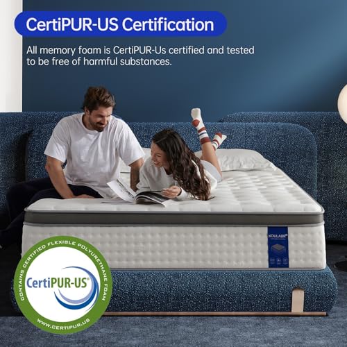 Quueen Size Mattress,14 Inch Queen Mattress in a Box,Superior Hybrid with Gel Memory Foam or Lumbar Support l,Maximum Support,Pressure Relief,Zoned Support Spring