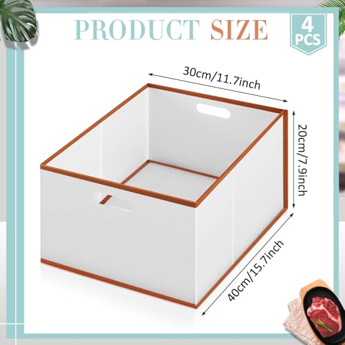 Chunful 4 Pcs Collapsible Freezer Organizer Bins with Handles 11. 7 x 15. 7 x 7. 9 Inch Water Resistant Deep Chest Freezer Organizer Bins