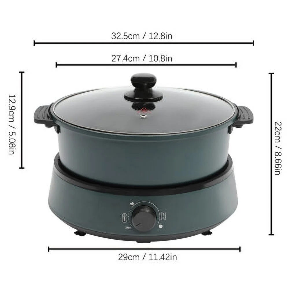 Electric Hot Pot Electric Removable Non Stick Split Kitchen Cooker 4 L 1350W
