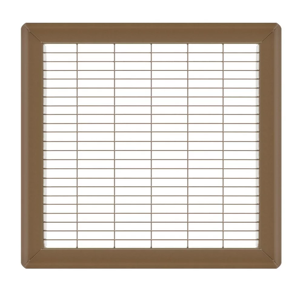 12in x 12in Imperial Brown Heavy Gauge Steel Floor Grille - Heating and Cooling Air Vent