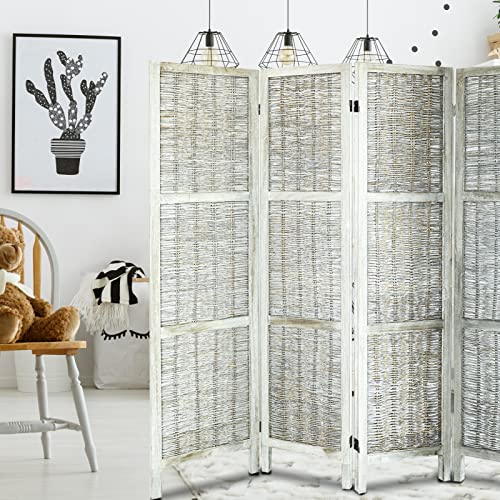 ECOMEX Room Divider, Room Dividers Screen Wood Room Mesh Durable Design Freestanding