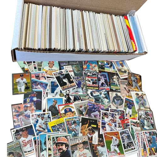 Baseball Card Mystery Box - 500 Cards Plus Sealed Pack | Loaded with Superstars and Hall of Famers - One Game Used Per Box | Autographs Inserted | 1970s to Present - Collection Starter Set