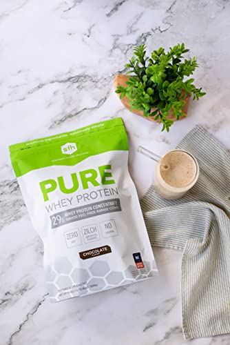 SFH Pure Whey Protein Powder Best Tasting 100% Grass Fed Whey | All Natural | 100% Non-GMO, No Artificials, Soy Free, Gluten Free