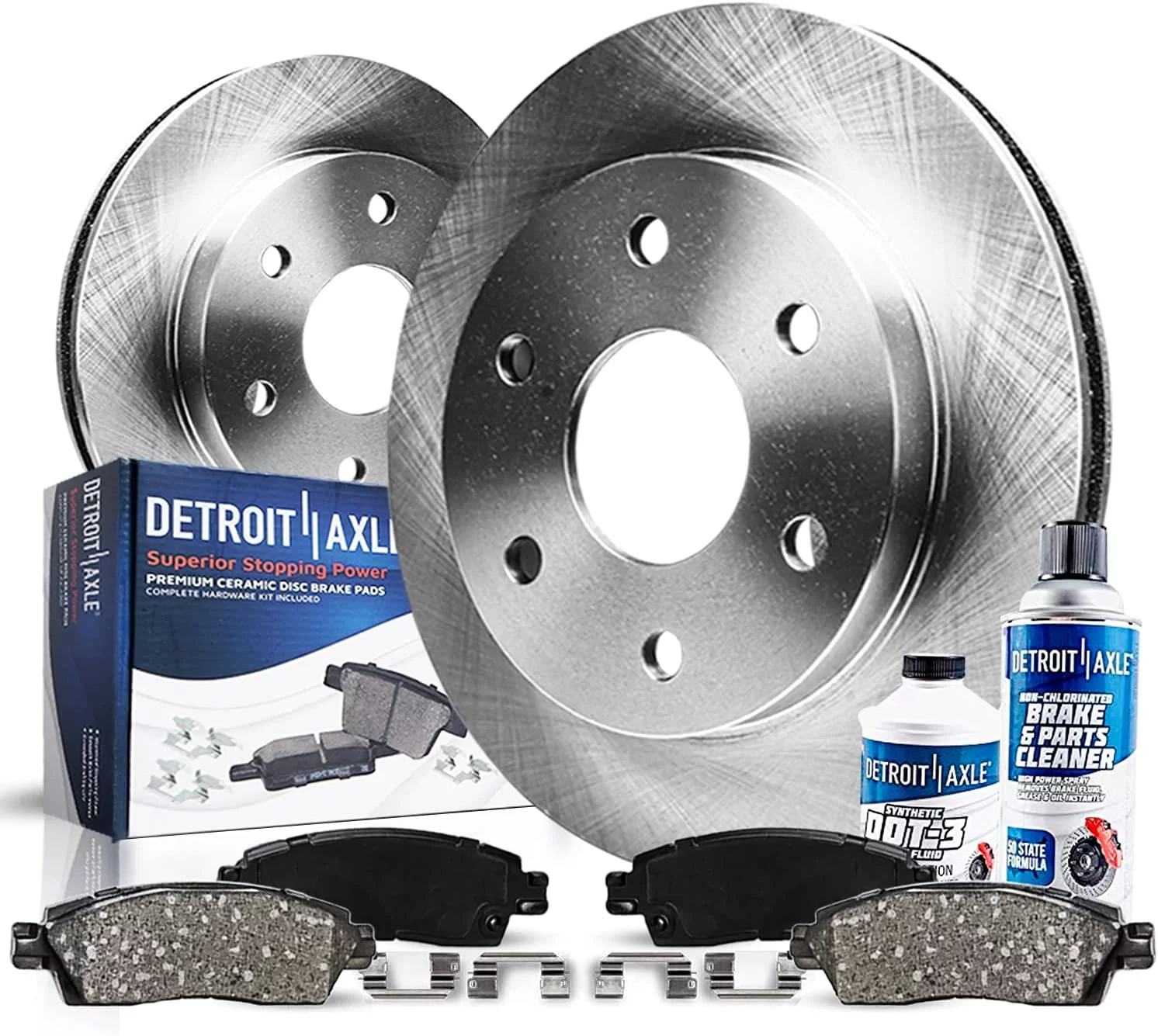 Detroit Axle - Rear Brake Kit for 2005-2019 Nissan Frontier Xterra Suzuki Equator Replacement 2006 2007 2008 2009 2010 2011 2012-19 Brakes Rotors & Ceramic Brake Pads