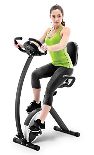 Marcy Foldable Upright Exercise Bike with Adjustable Resistance for Cardio Workout & Strength Training - Multiple Styles Available