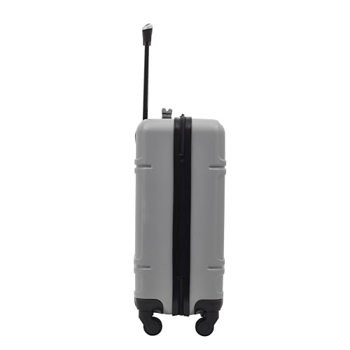 Travelers Club Skyline Spinner Luggage, Gray, 22-Inch Carry-On
