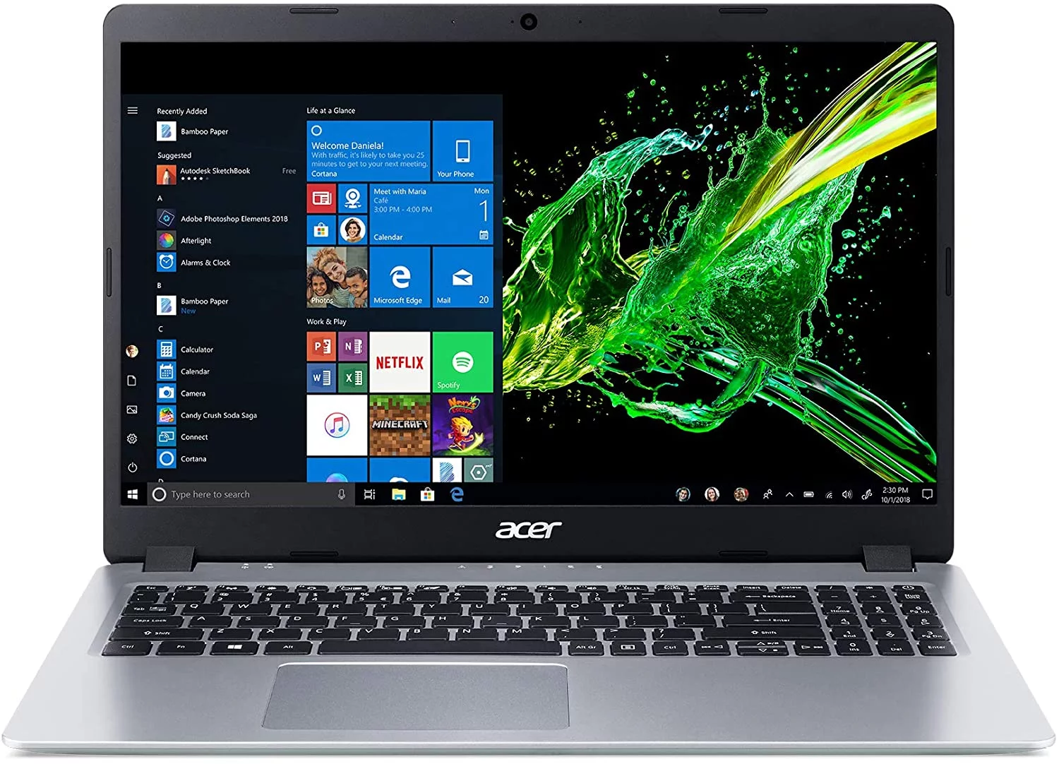 Acer A515-43-R19L 15.6 in. Aspire 5 Slim Laptop Full HD IPS Display Laptop - Silver