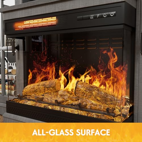 JUMMICO TV Stand for 65 Inch TV, Entertainment Center with Storage Cabinets and Sliding Barn Doors, Mid Century Modern Media TV Console Table for Living Room Bedroom (Bright White)