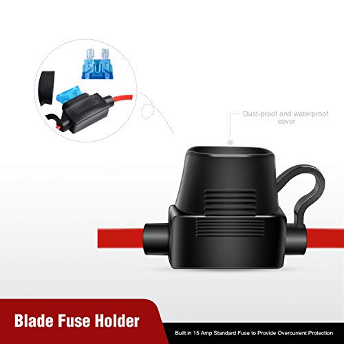 Nilight Female Cigarette Lighter Adapter Car Battery Extension Charge Cable