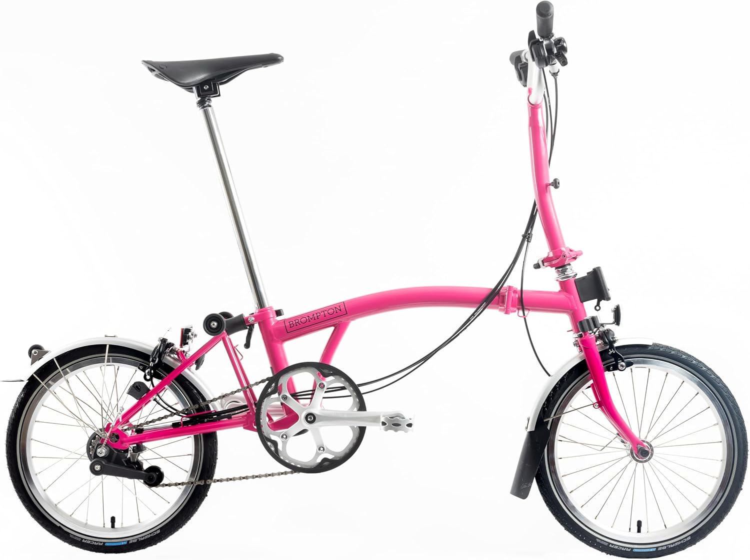 Brompton C Line 6 Speed Folding Bike - Hot Pink