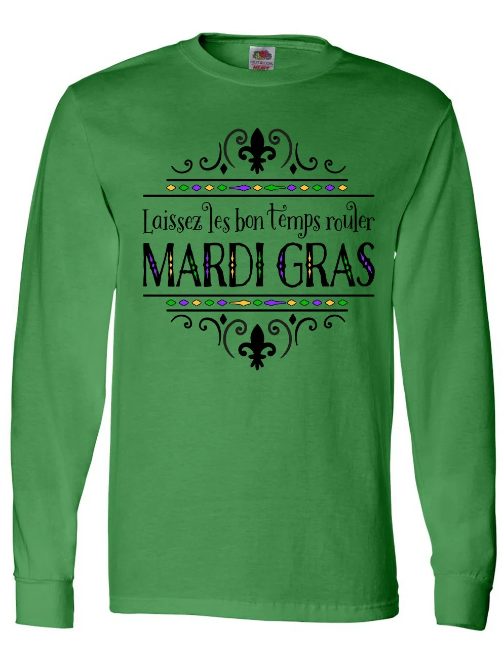 Inktastic Laissez Les Bon Temps Rouler Mardi Gras Long Sleeve T-Shirt