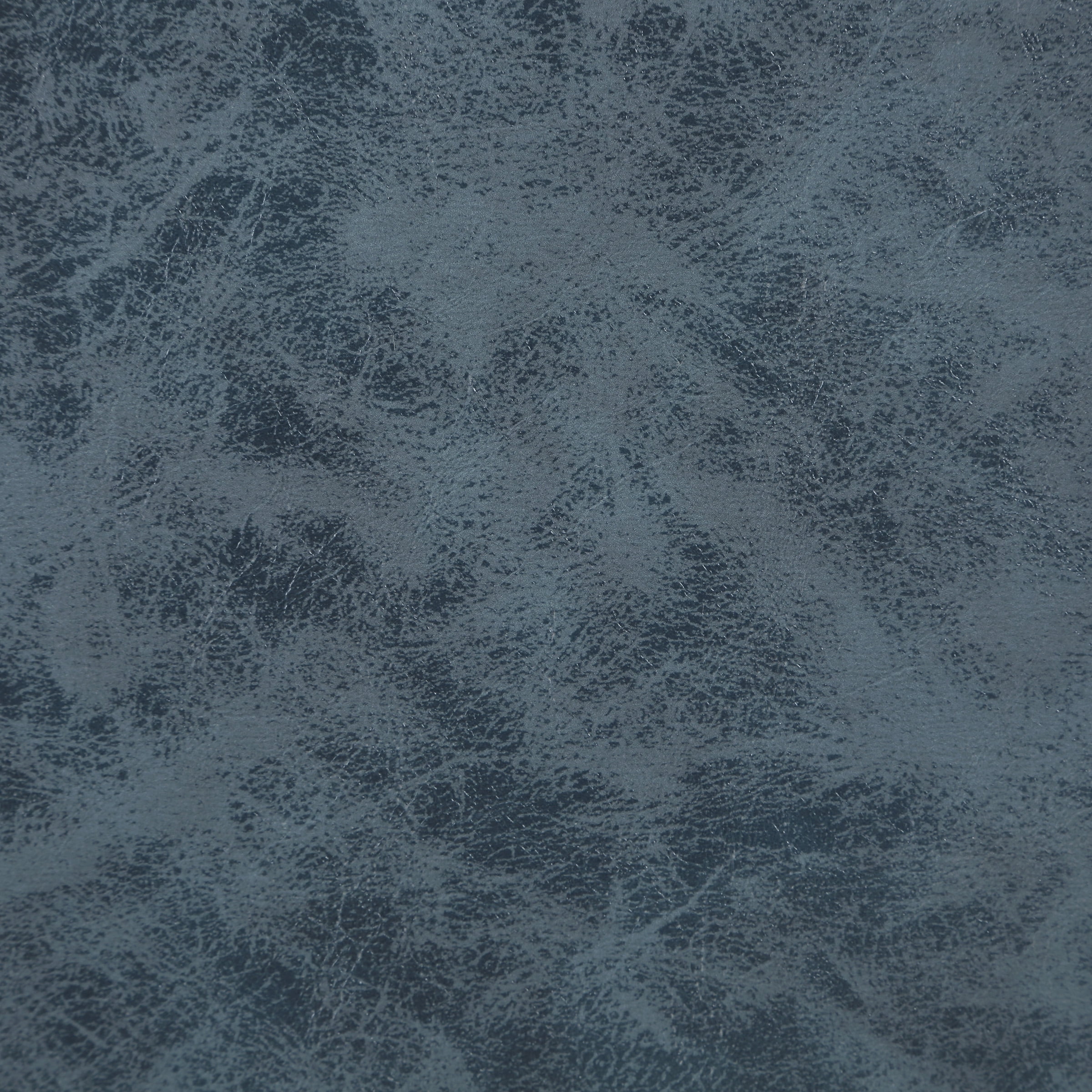 Venus Club Chair in Navy Blue Faux Leather and Medium Espresso Legs