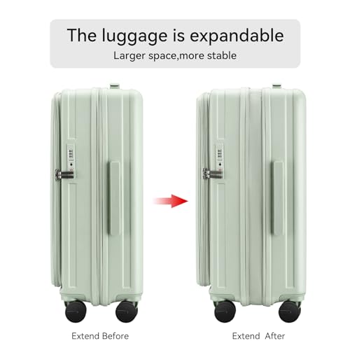 ROAMING Grace Expandable Carry On Luggage Airline Approved, 20 Inch Hardside Carry On Suitcase with Wheels, Travel Harshell Spinner Small Luggage with Tsa Lock, Jade cyan, 20-Inch Carry-On