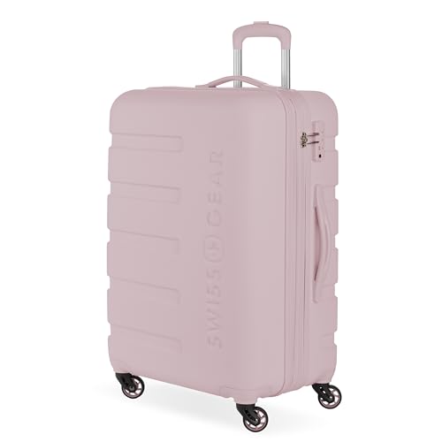 SwissGear 7366 Hardside Expandable Luggage with Spinner Wheels, White, Carry-On 19-Inch