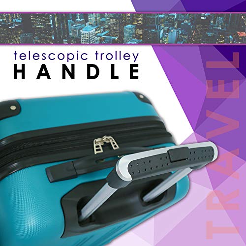 Travelers Club Chicago Hardside Expandable Spinner Luggage, Teal, 20