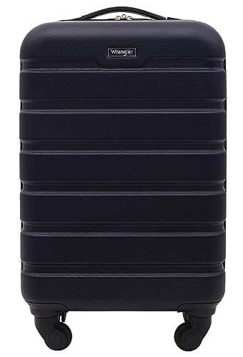 Wrangler Hardside Spinner Carry-On Luggage, Black, 20-Inch
