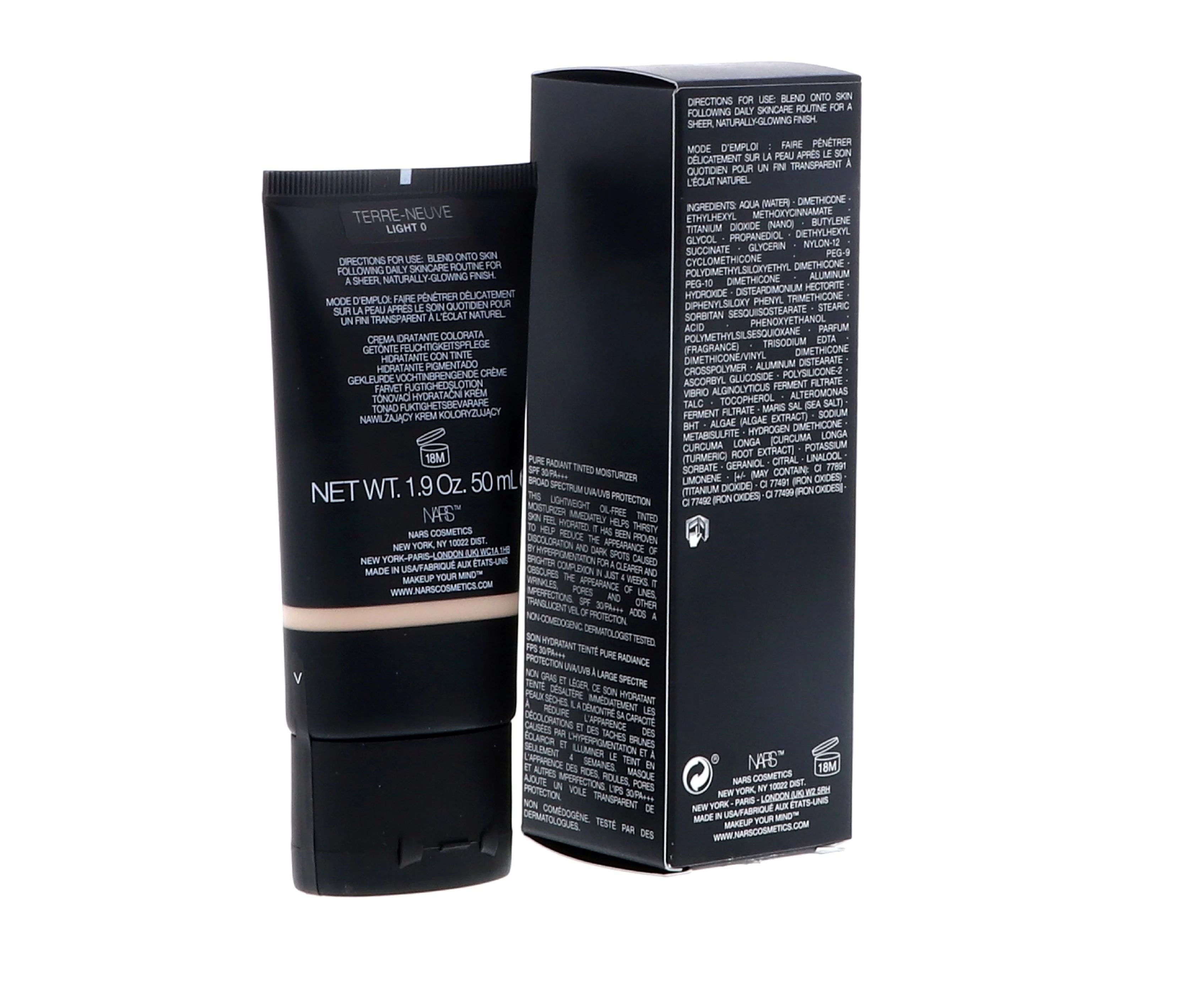 NARS Pure Radiant Tinted Moisturizer SPF 30 Light 0 Terre-Nueve 1.9 oz