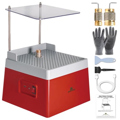 Portable Stained Glass Grinder Machine, 4200rpm Cordless Mini DIY Art Making Tool Kit with 5/8